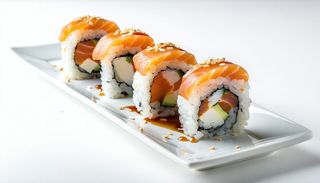 Uramaki shake teppanyaki