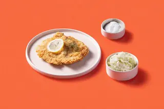 Pileći bečki odrezak + kupus salata