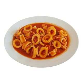 Sweet And Sour Calamari Con Arroz