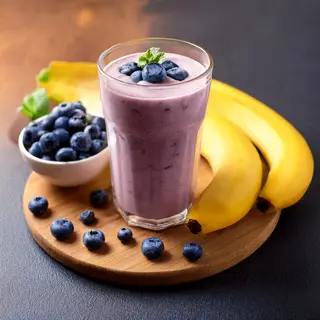 Smoothie arándano y plátano