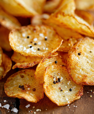 Chips fatte in casa cacio e pepe - senza glutine