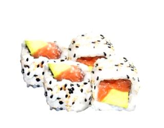 84. Uramaki De Salmón Con Aguacate Y Sésamo (8 Uds.)