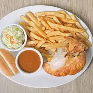 Quarter  Fried Chicken Breast With Fries