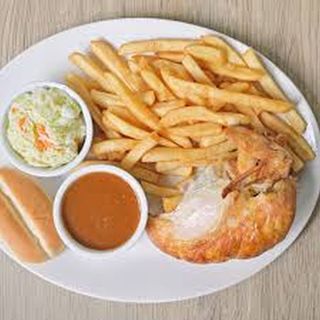 Quarter Chicken Breast With Fries