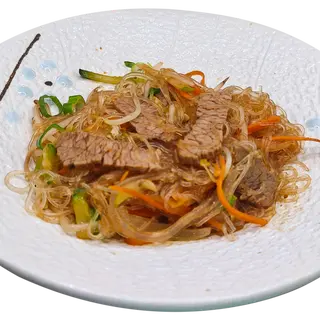48.spaghetti di soia con manzo uova e verdure
