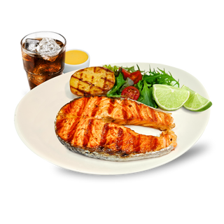 Menú salmón a la brasa 