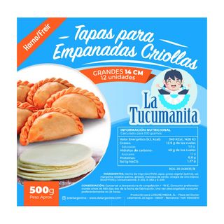 Tapas de empanadas criollas La Tucumanita F/H- 14Cm (2915)