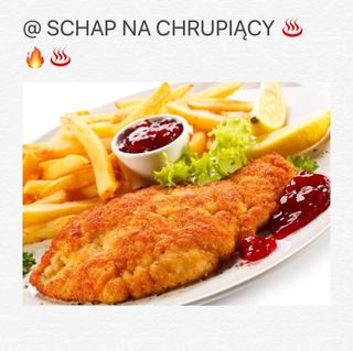 Schab na chrupiąco z frytkami