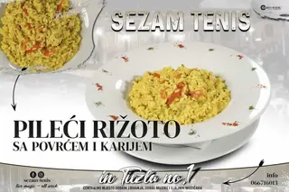 Pileći rižoto sa povrćem i curry sosom