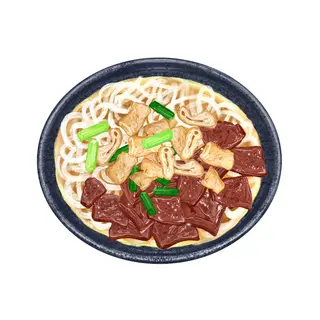 Spaghetti di riso con frattaglie di maiale