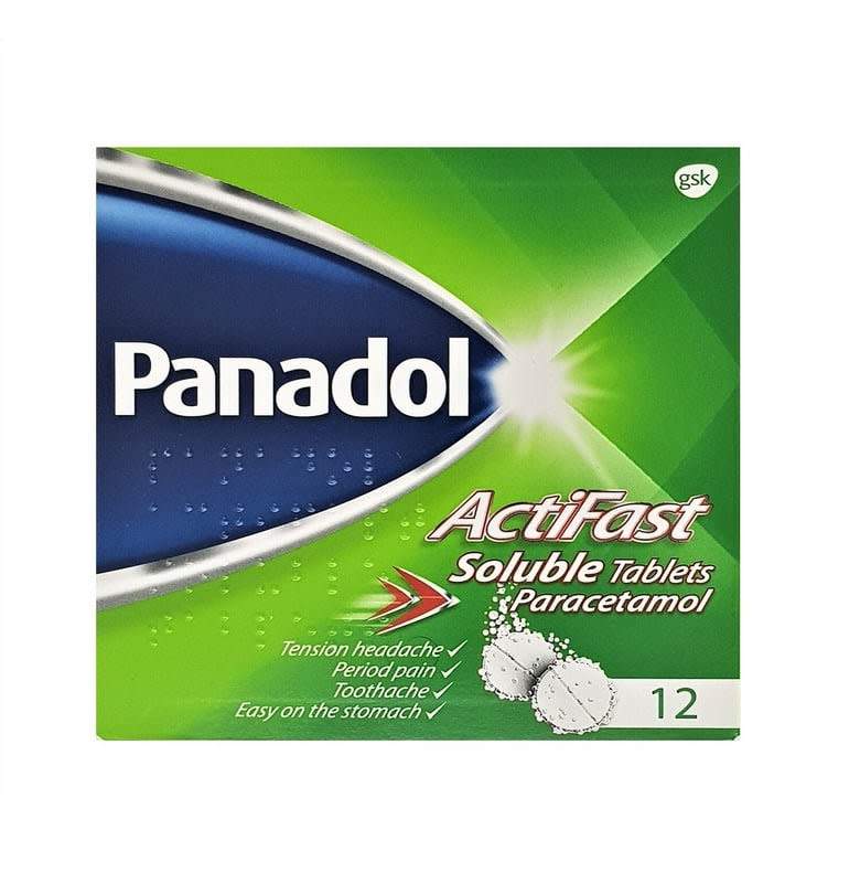 Panadol Actifast 500mg Soluble Tabs 12s