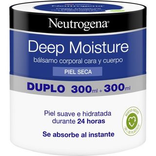 Neutrogena Bálsamo Hidratación Profunda Cara Y Cuerpo, Piel Seca, 2 Tarros De 300Ml