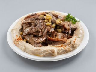 Shawarma Mixto Con Hummus