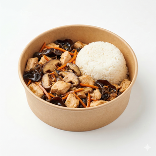 Pui cu ciuperci chinezești