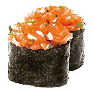 N19A-Nigiri Sushi De Tartar De Salmón (2 Pzs.)
