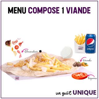 Menu Tacos A Composer ( 1 Viande )