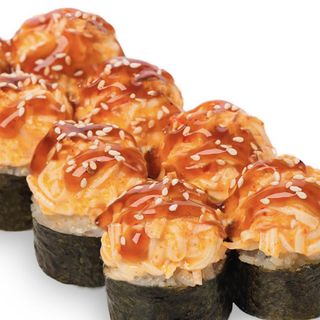 Запечённый ролл с крабом