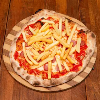 Pizza wurstel e patatine