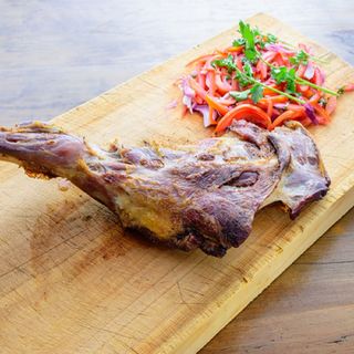 1 Kg Goat Choma ( choose between ribs or a cut from goat leg, or a mix of both)