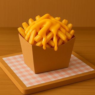 Patatas fritas con cheddar 