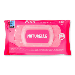 Серветки вологі Naturelle Pink (100шт)