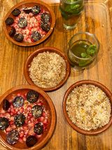 Orange avec Miel Amande et fruit de saison