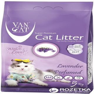 Van Cat Наповнювач бентоніт лаванда 5кг