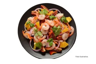 gambas con verduras