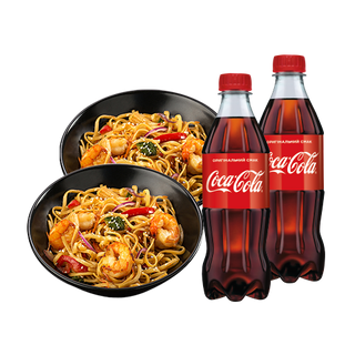 Комбо 2шт Удон з Креветками+2штКоли0,5л