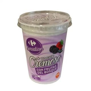 Yogur Cremoso Frutas Del Bosque Carrefour Sensation 500 Gr.