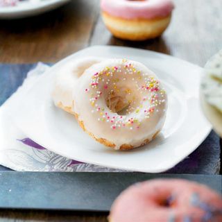 Doughnut coated with icing