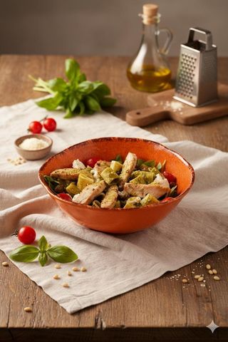 ENSALADA DE RIGATONI CON POLLO
