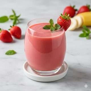 Zumo De Plátano Y Fresa (Zumo)