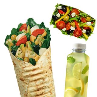 Zestaw Wrap Siciliano z sałatką i lemoniadą