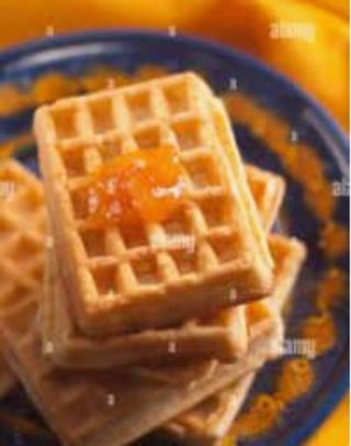 Gofre Con Mermelada De Albaricoque