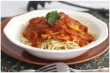 Pasta Con Salsa Champiñones