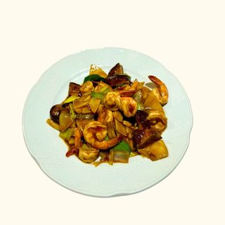 50. Gambas Con Bambú Y Setas