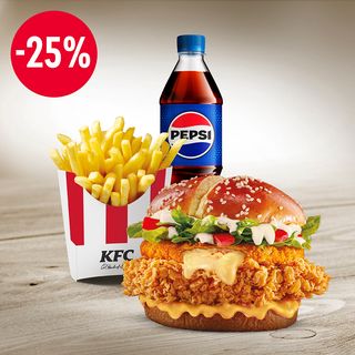 მოცარელა ბურგერის მენიუ