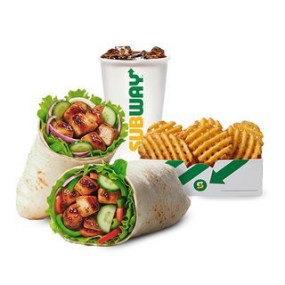 ვრაპი BBQ ქათმის სტრიფსები კომბო