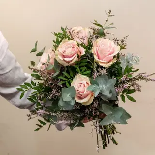 Ramo romántico 5 Rosas rosadas