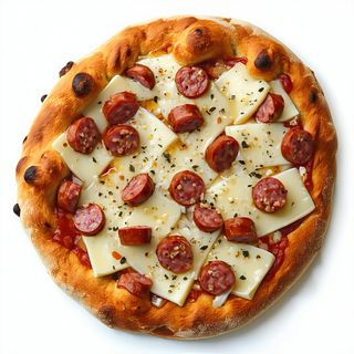 Pizza salsicce e cime