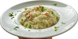 Risotto cu creveți în sos alb