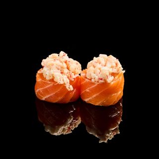 Gunkan salmone e granchio - 2 pezzi 