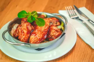 Alitas de pollo sin salsa
