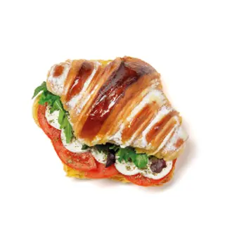 Croissant Queijo fresco e tomate