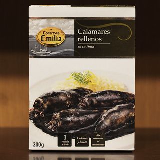 Calamares Rellenos En Su Tinta Consrvas Emilia Lata 300Gr.