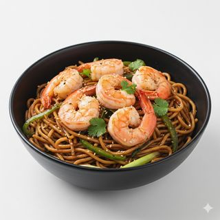 Tallarines Fritos Con Gambas