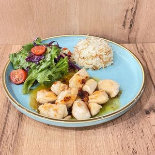 Курица в кисло-сладком соусе с турецким рисом