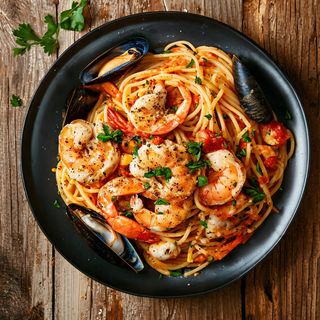 Seafood Spaghetti + Chicken