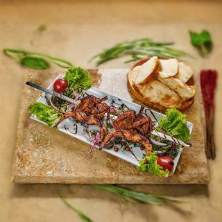 მწყერი შამფურზე - 3 ცალი